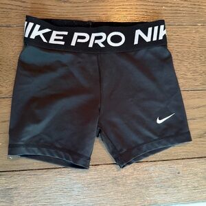 Nike Pro Black Training Girls Shorts 3”